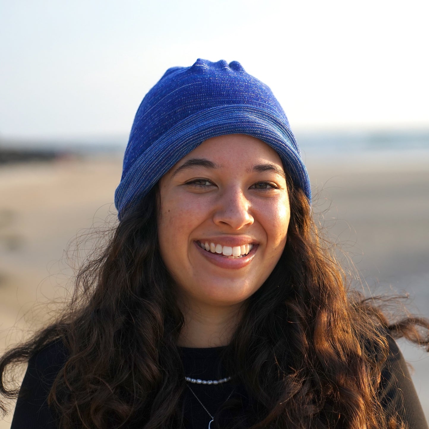 Alpine Blues Merino Beanie Wrap