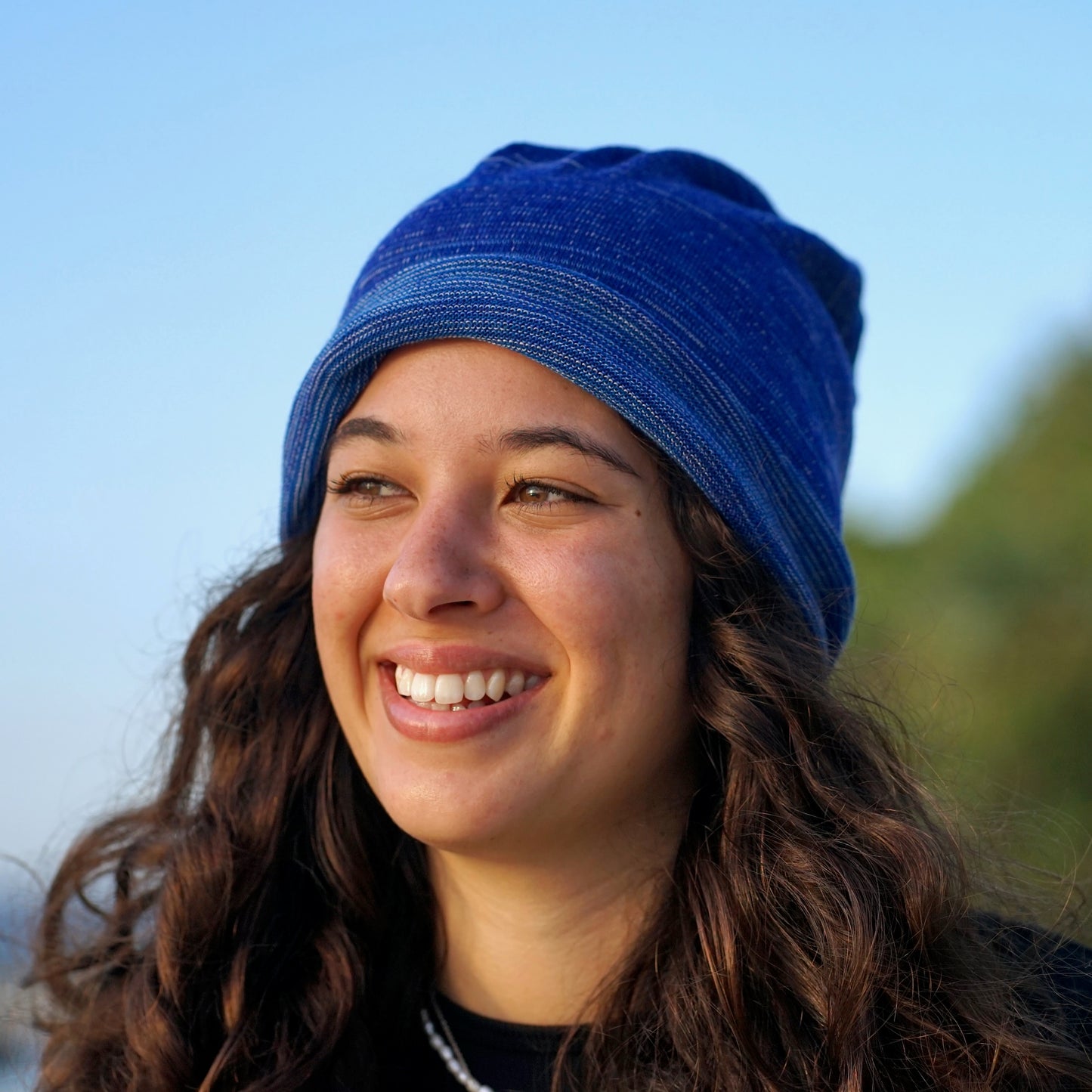 Alpine Blues Merino Beanie Wrap
