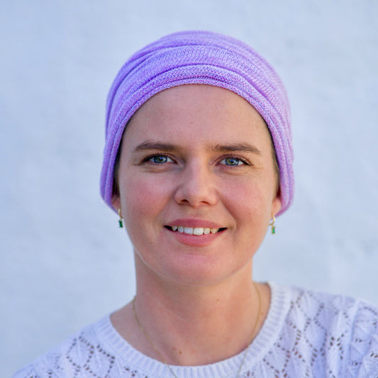 Lilac Cream Turban Wrap