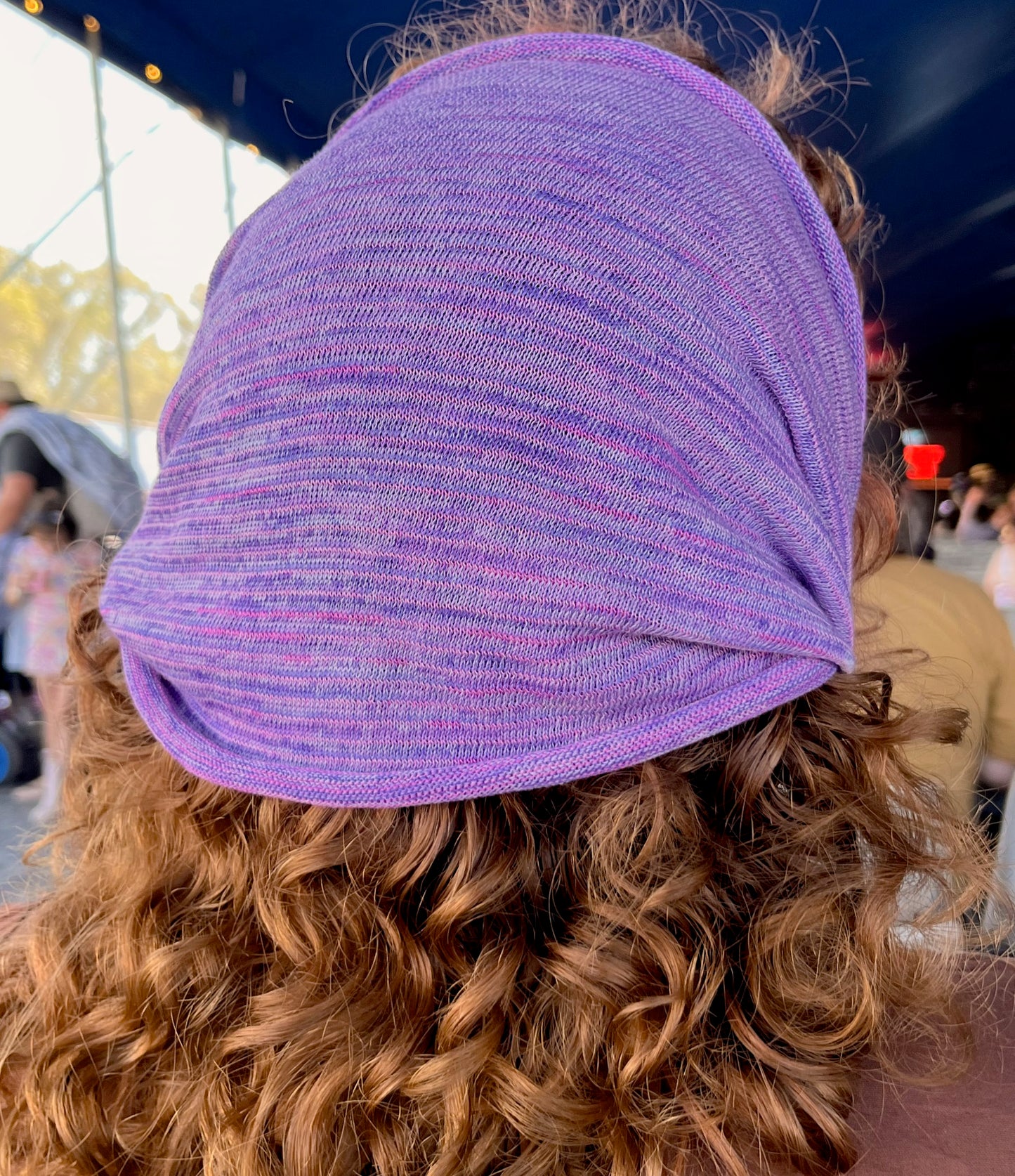 Purple Lupins Bandana Wrap Wide Scrunch Headband