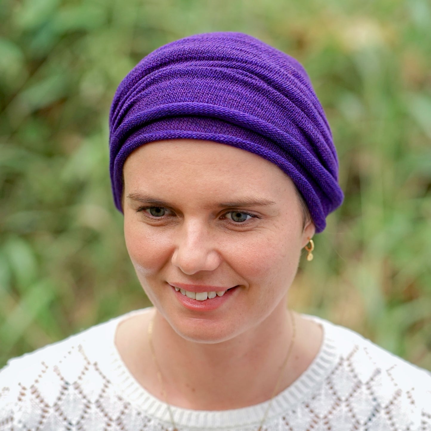 Rich Purple Turban Wrap