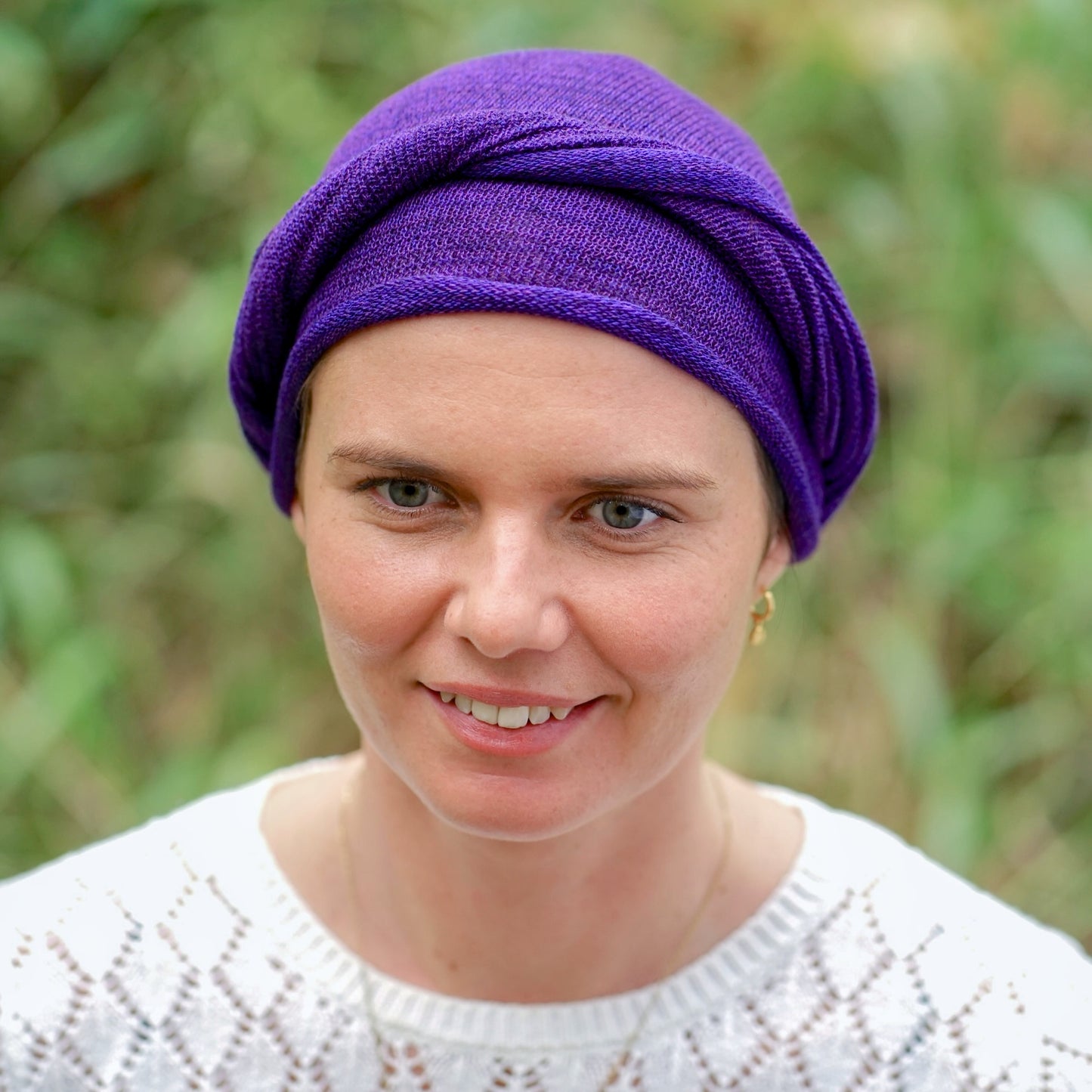 Rich Purple Turban Wrap