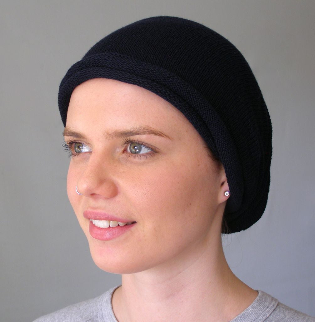 Plain Black Turban Wrap
