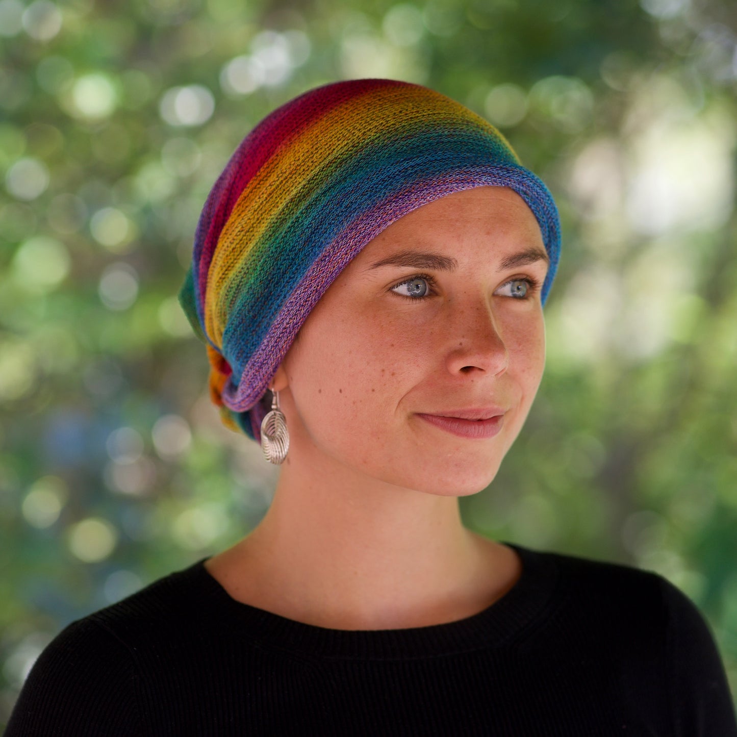 Rainbow Turban Wrap - Hand-Dyed