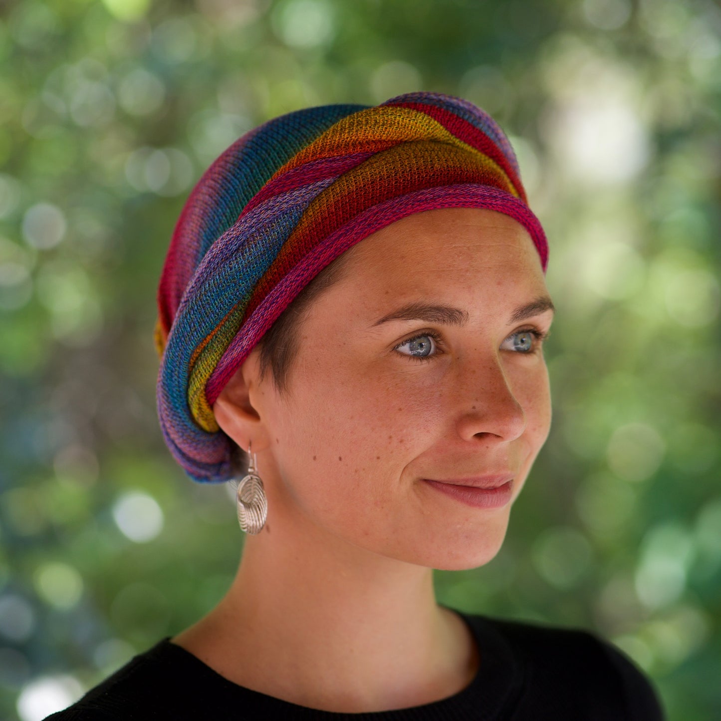 Rainbow Turban Wrap - Hand-Dyed