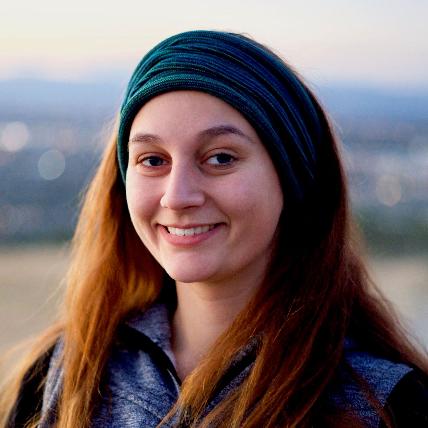 Forest Greens Bandana Wrap Wide Scrunch Headband