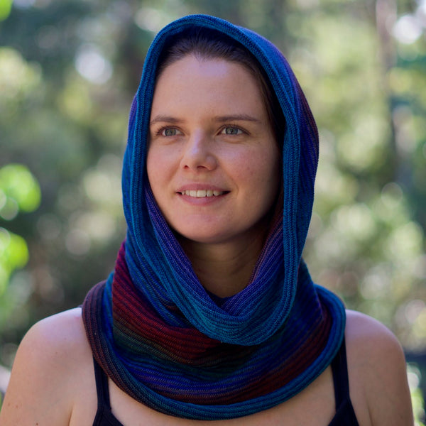 Bright Earths Tribal Cotton Bamboo Snood Scarf / Circle Scarf