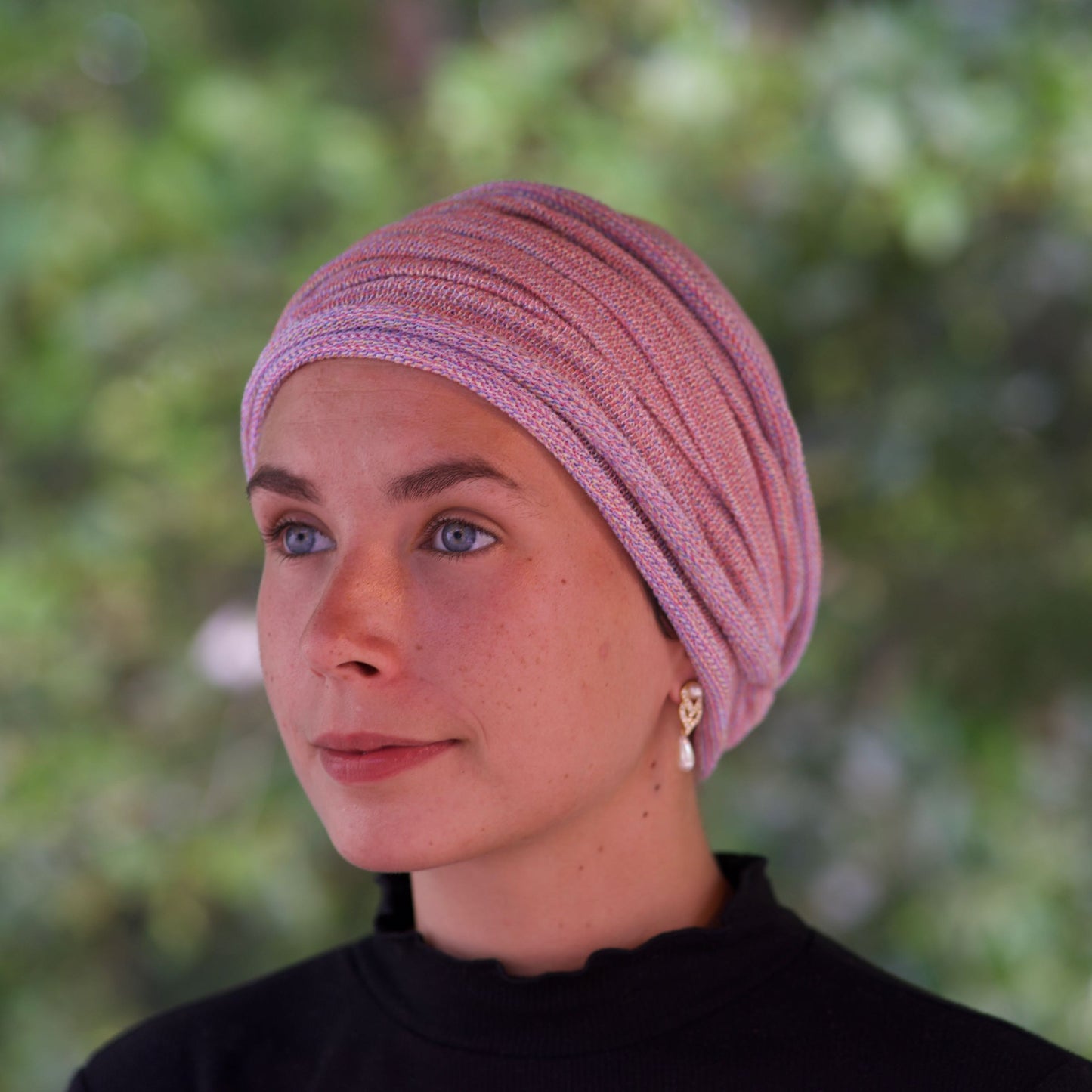 Pearly Pink Turban Wrap