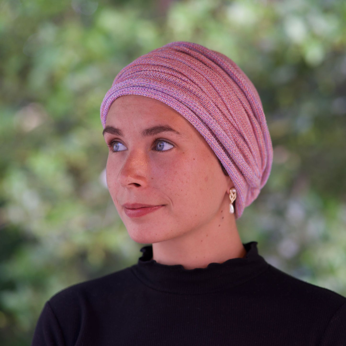 Pearly Pink Turban Wrap