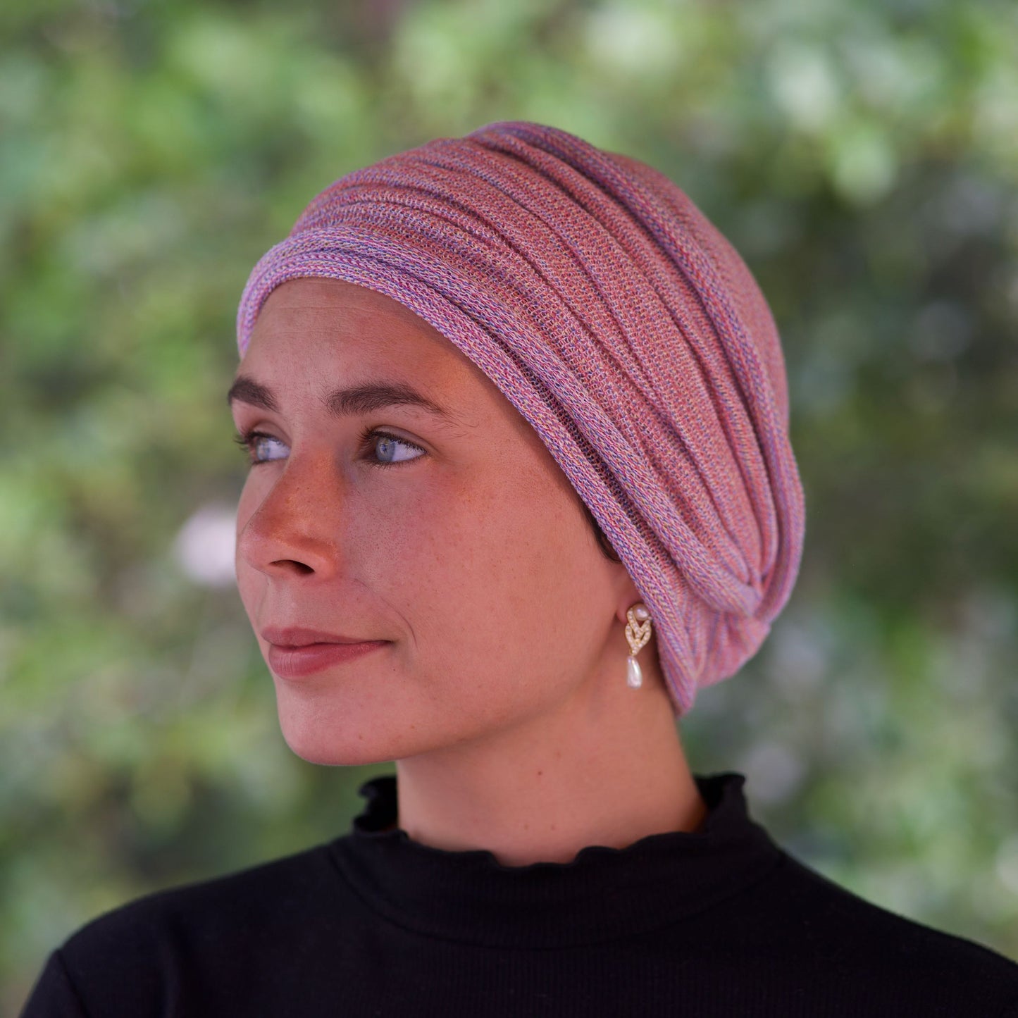 Pearly Pink Turban Wrap