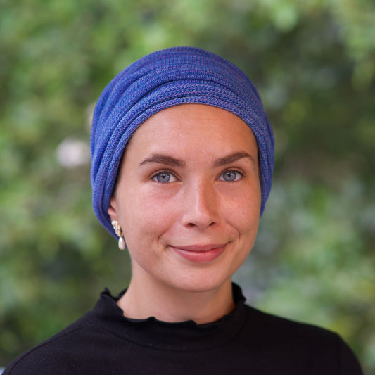 Pastel Blues Turban Wrap