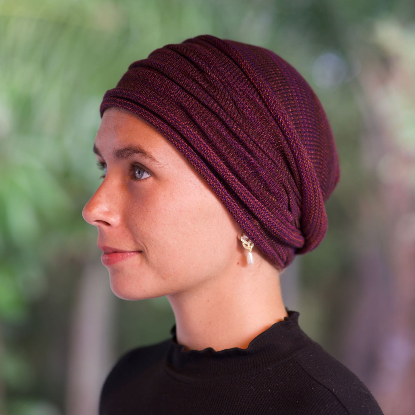 Rustic Plum Turban Wrap