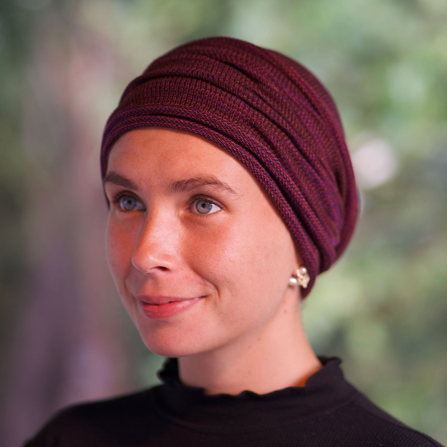 Rustic Plum Turban Wrap