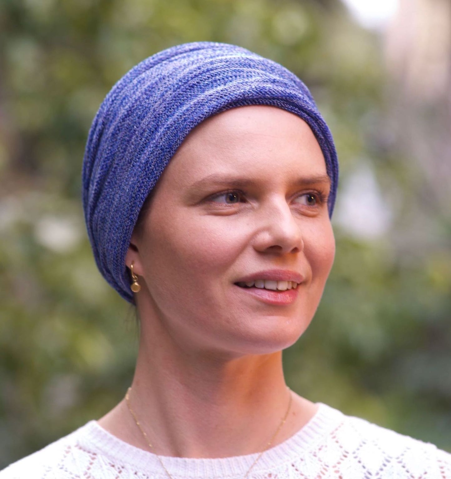 Denim Blue Turban Wrap