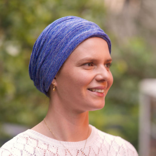 Denim Blue Turban Wrap