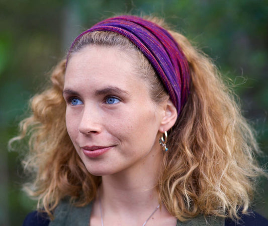 Rustic Earth Bandana Wrap Wide Scrunch Headband
