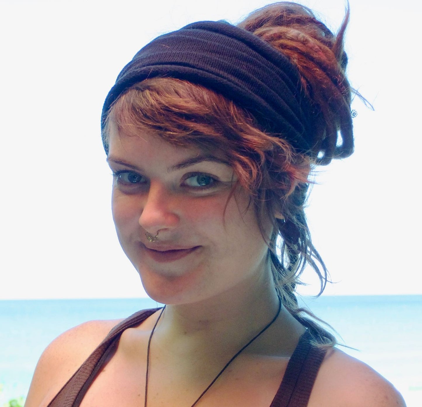 Black Bandana Wrap Wide Scrunch Headband