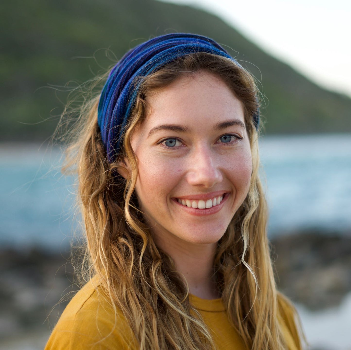 Bright Earth Bandana Wrap Wide Scrunch Headband - Hand-Dyed