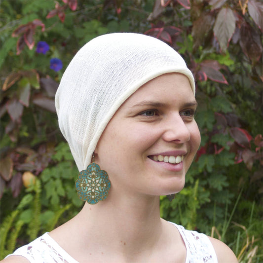 Cream, Black or Navy Chemo Single Wrap