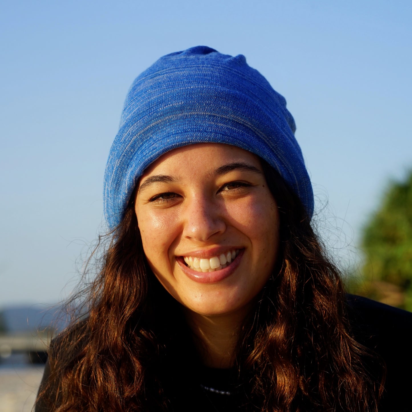 Ice Blues Merino Beanie Wrap