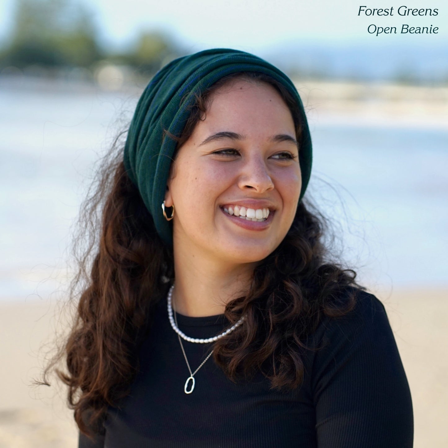 Forest Greens Merino Beanie Wrap