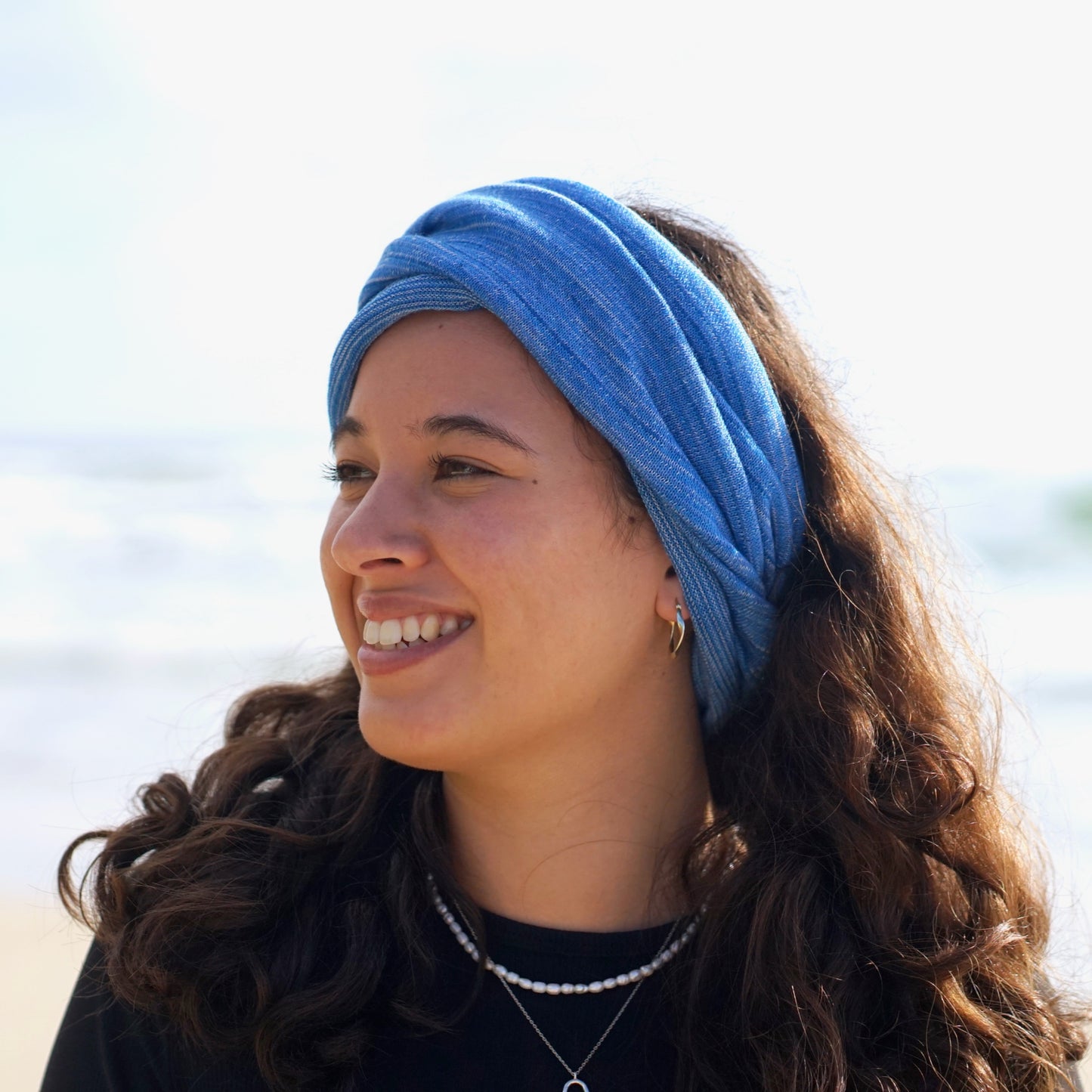 Ice Blues Merino Beanie Wrap