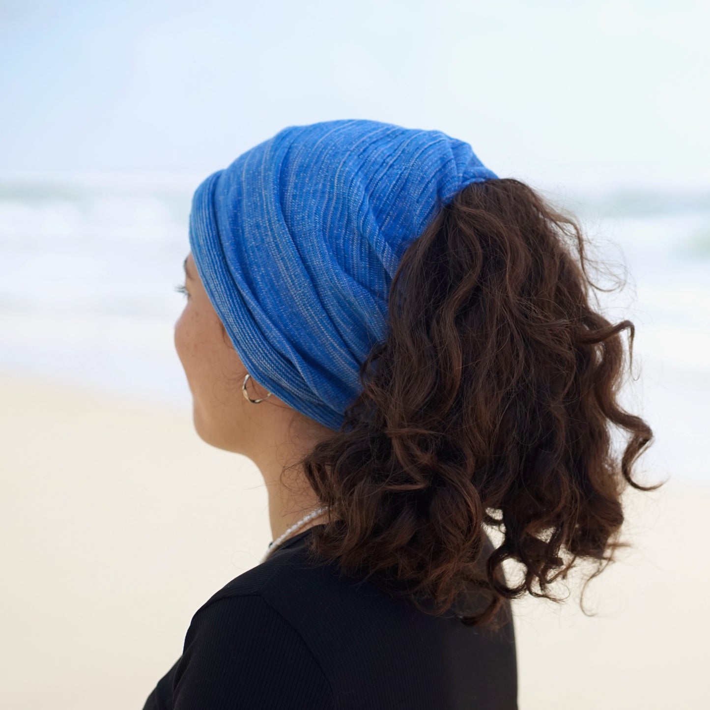 Ice Blues Merino Beanie Wrap