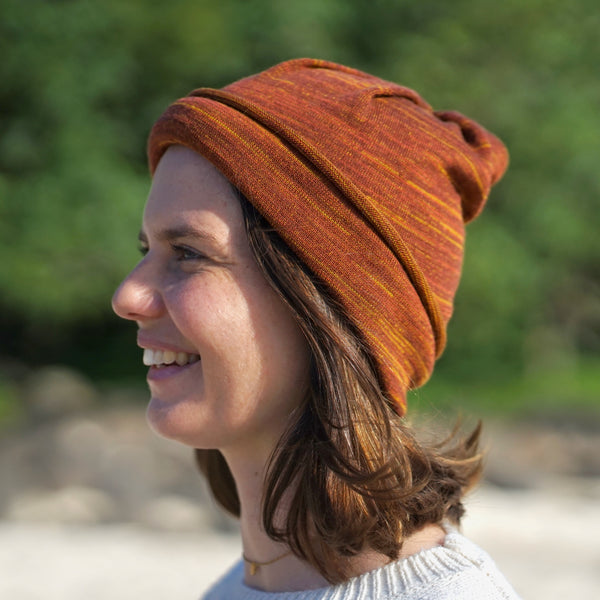 Redwood Merino Beanie Wrap wear as a beanie, scarf, hood or wrap