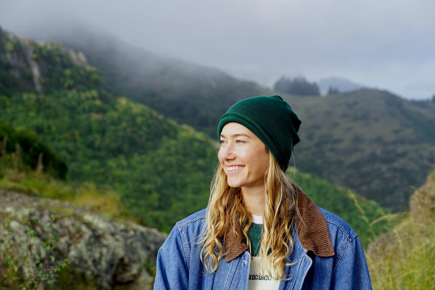Forest Greens Merino Beanie Wrap