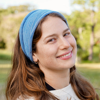 Ice Blue Merino Wide Headband