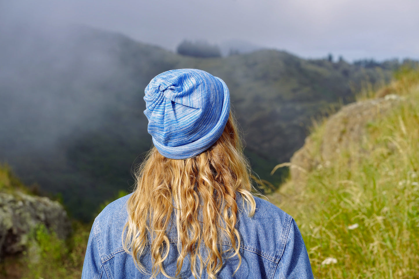 Ice Blues Merino Beanie Wrap