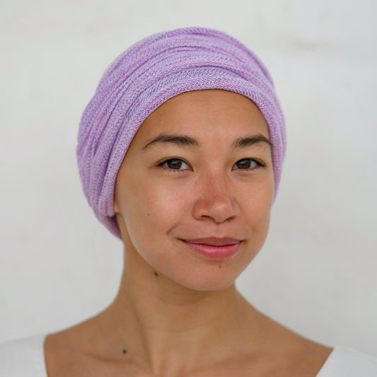 Lilac Cream Turban Wrap