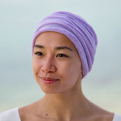 Lilac Cream Turban Wrap