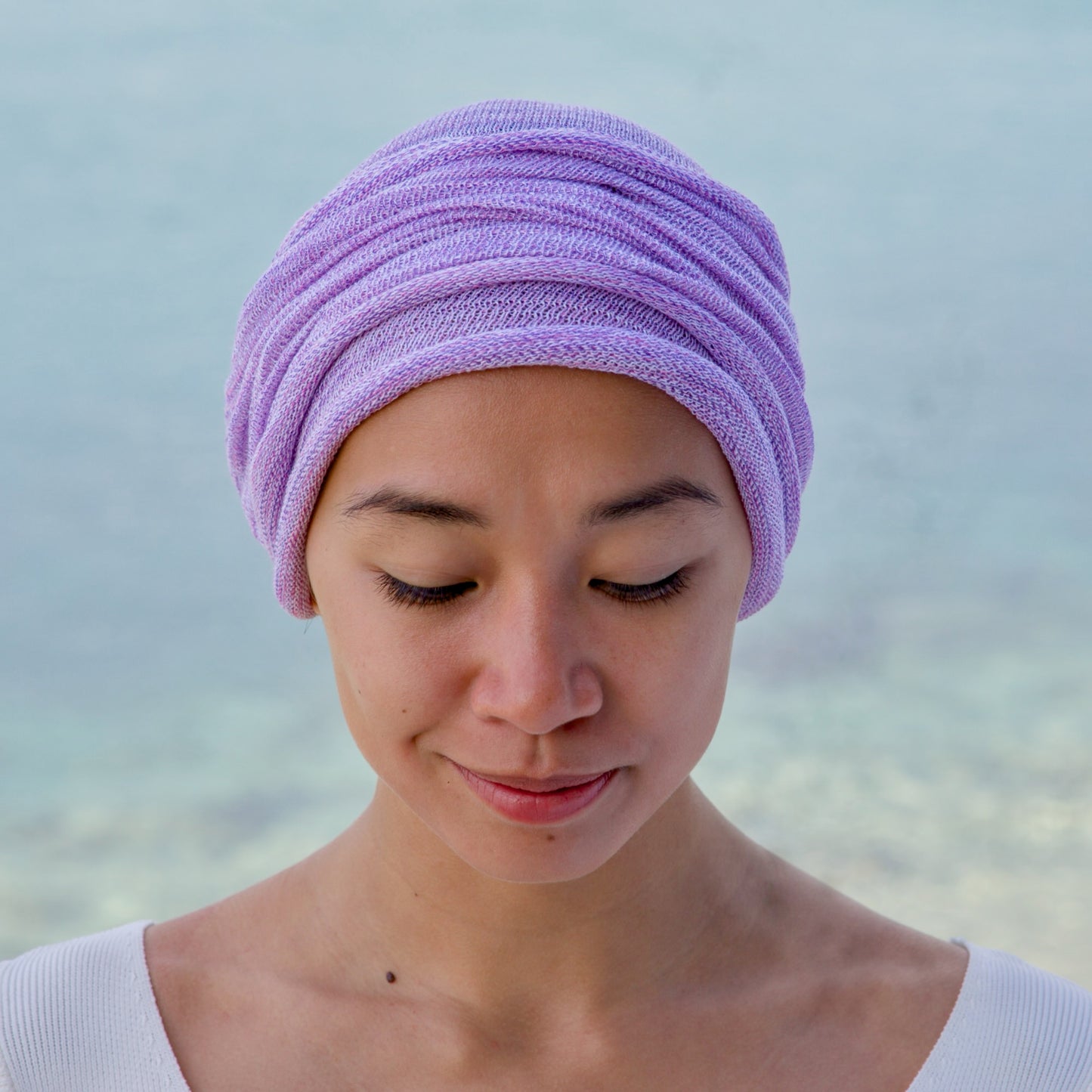 Lilac Cream Turban Wrap