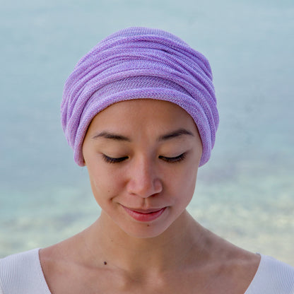 Lilac Cream Turban Wrap