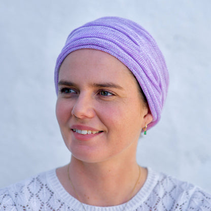 Lilac Cream Turban Wrap