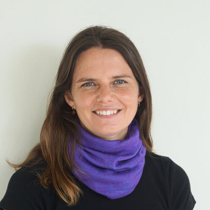 Amethyst & Blue Reversible Merino Beanie Wrap