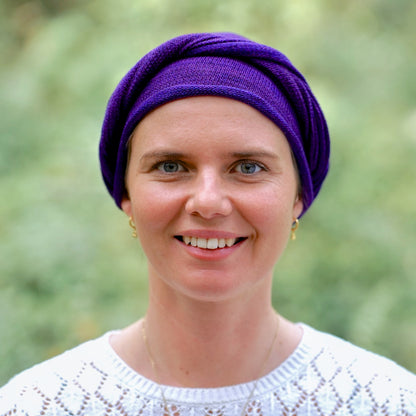 Rich Purple Turban Wrap