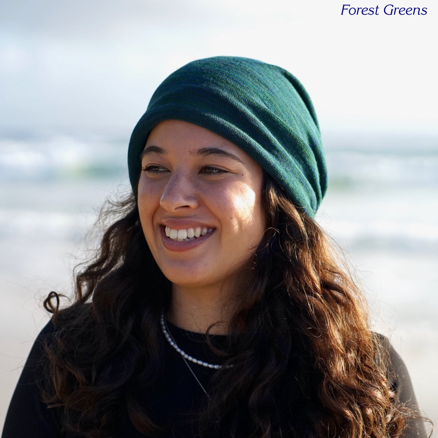 Forest Greens Merino Beanie Wrap