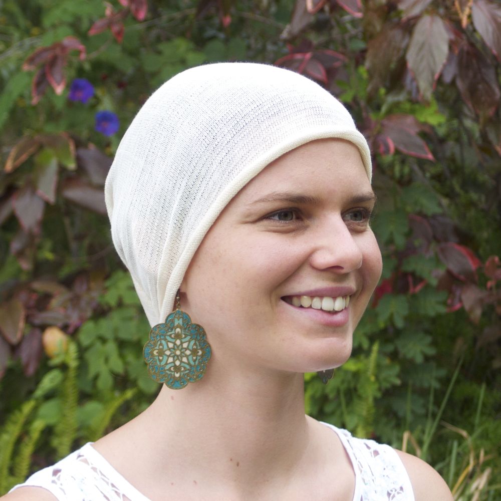 Cream, Black or Navy Chemo Single Wrap
