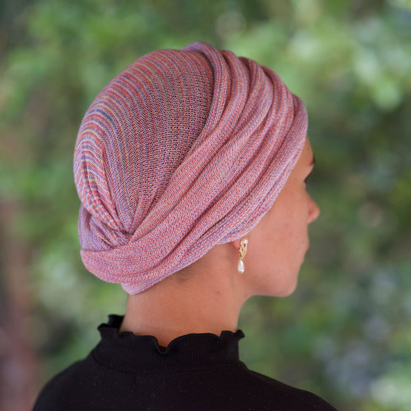 Pearly Pink Turban Wrap
