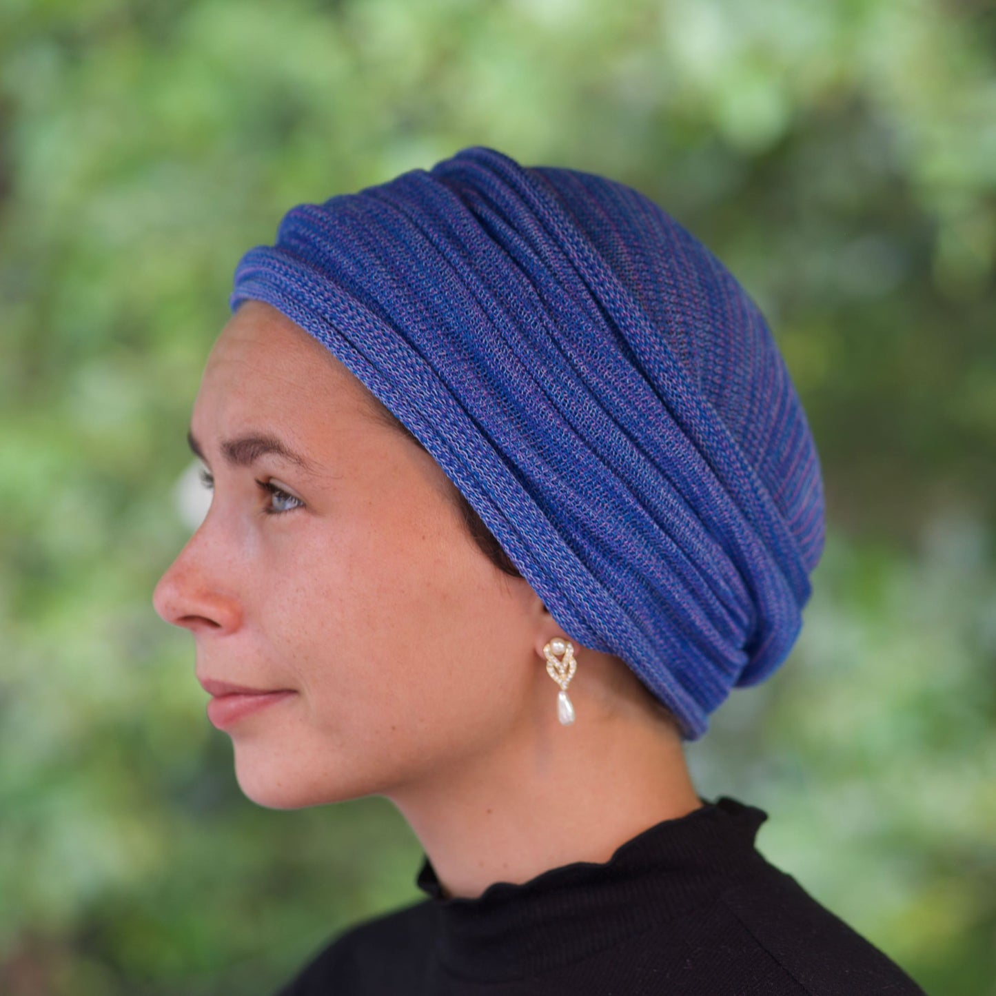 Pastel Blues Turban Wrap