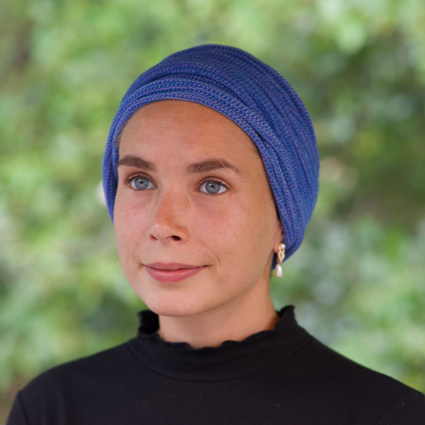 Pastel Blues Turban Wrap