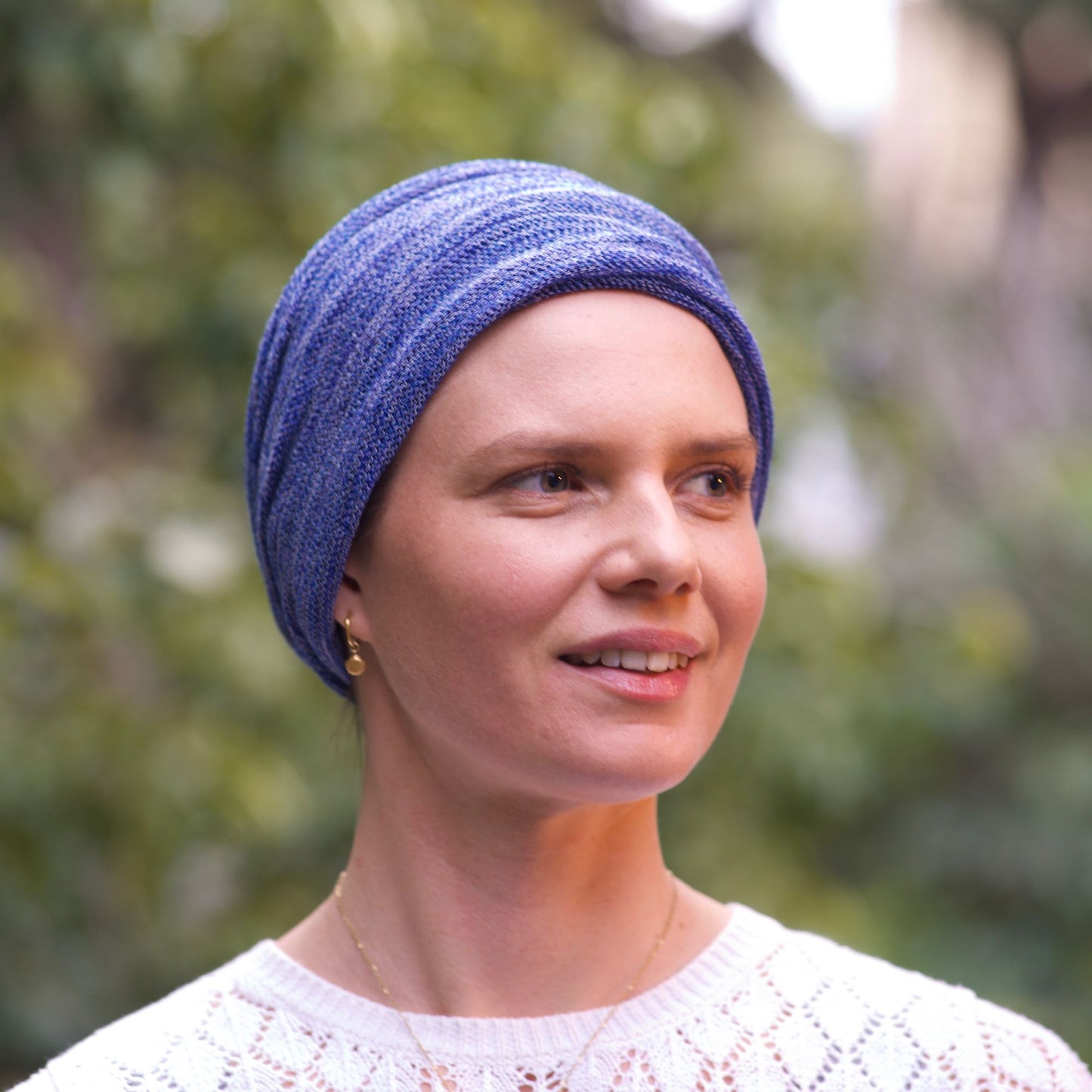 Denim Blue Turban Wrap