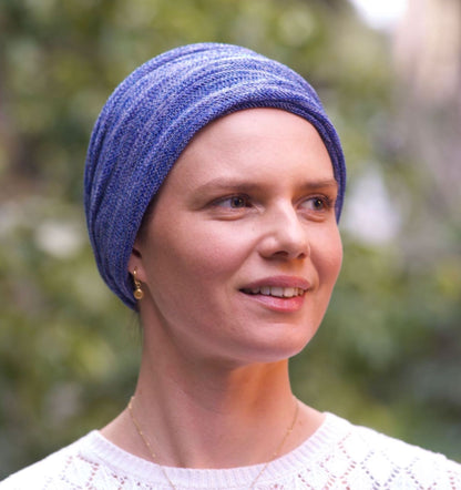 Denim Blue Turban Wrap