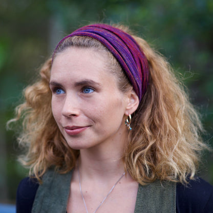 Rustic Earth Bandana Wrap Wide Scrunch Headband
