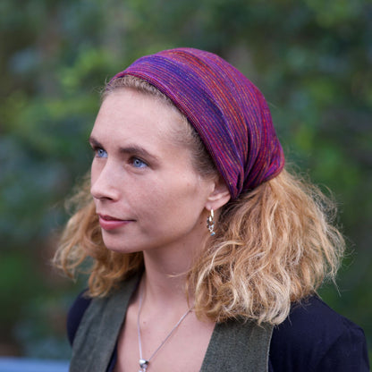 Rustic Earth Bandana Wrap Wide Scrunch Headband