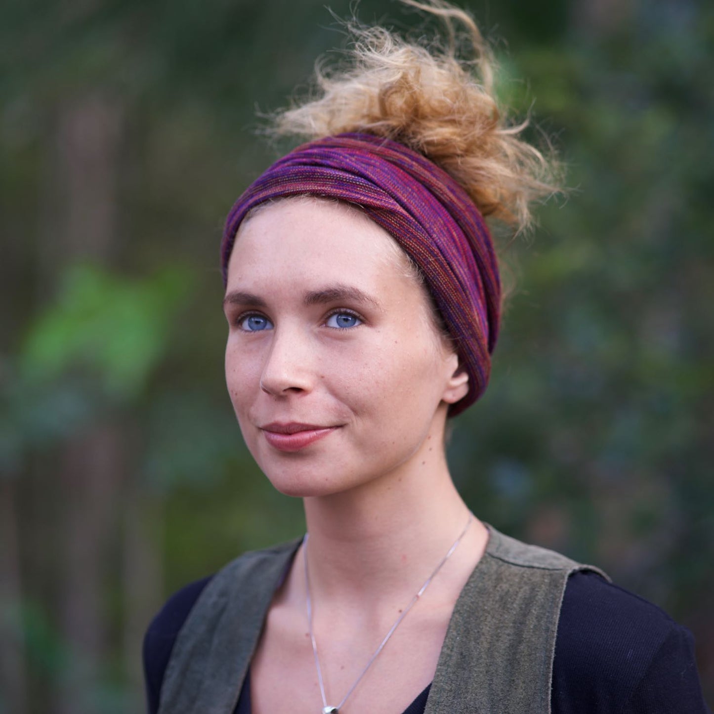 Rustic Earth Bandana Wrap Wide Scrunch Headband