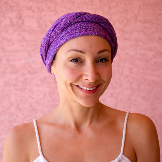 Lilac Purple Turban Wrap